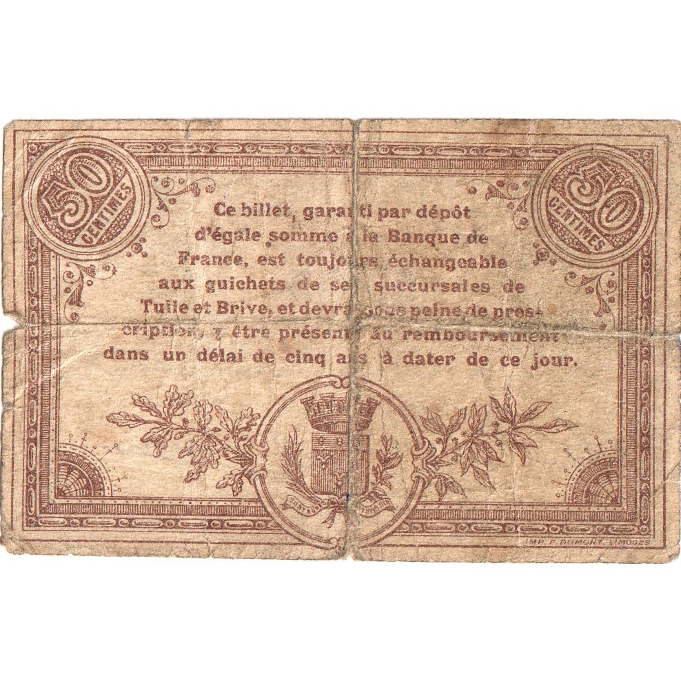 Frankreich, Tulle et Brive, 50 Centimes, 1915-03-25, 90945, S