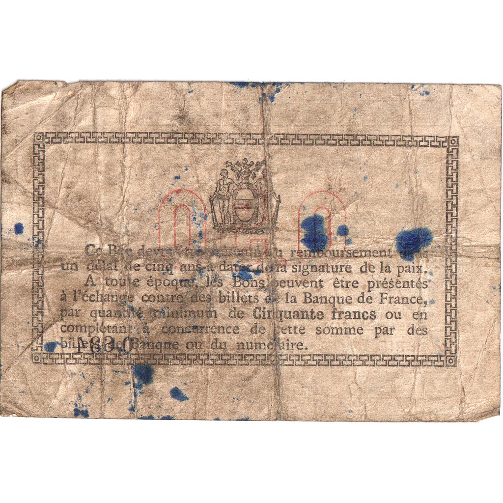France, Béthune, 50 Centimes, 1915-10-04, SERIE 259, VF(20-25)