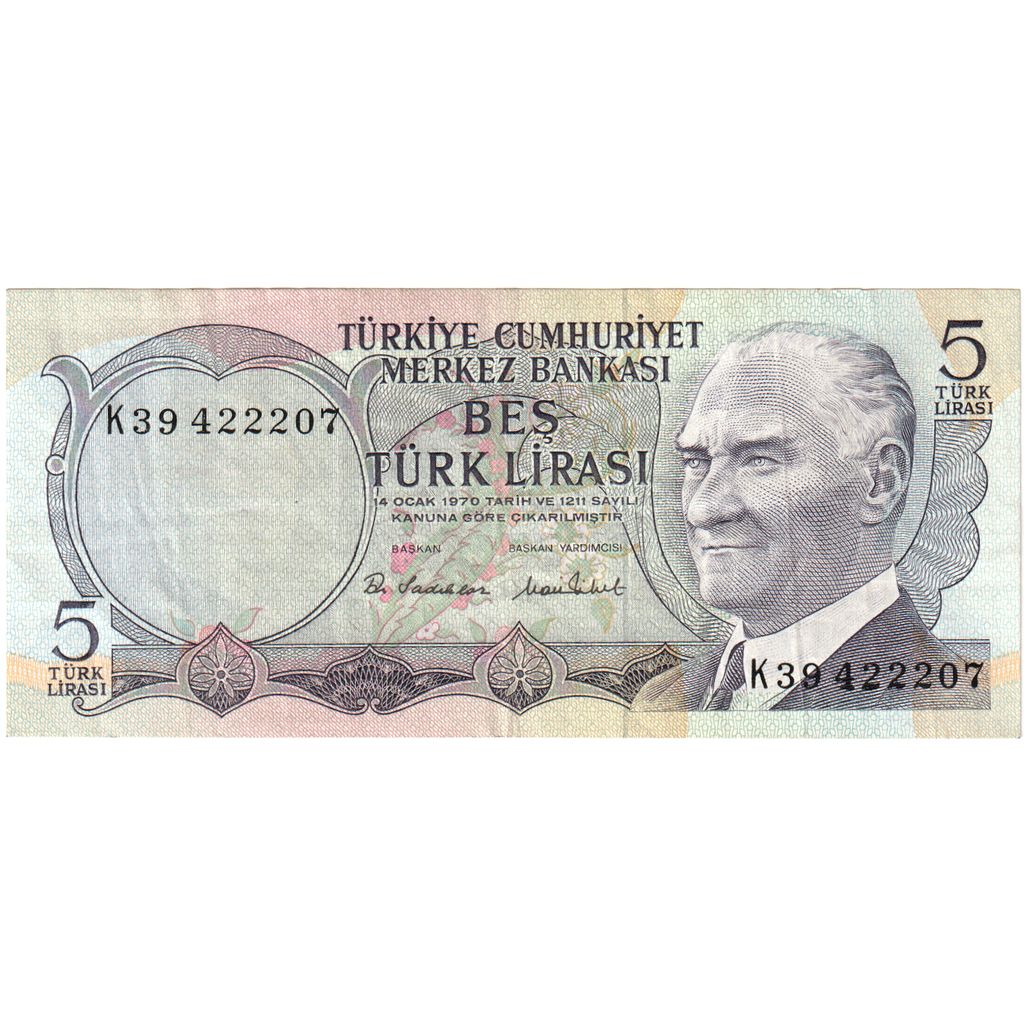 Turquie, 5 Lira, TTB