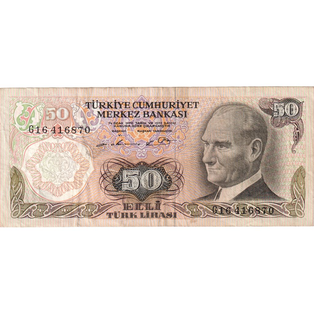 Turchia, 50 Lira, 1970-10-14, MB