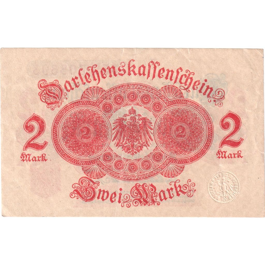 Deutschland, 2 Mark, 1914-08-12, S