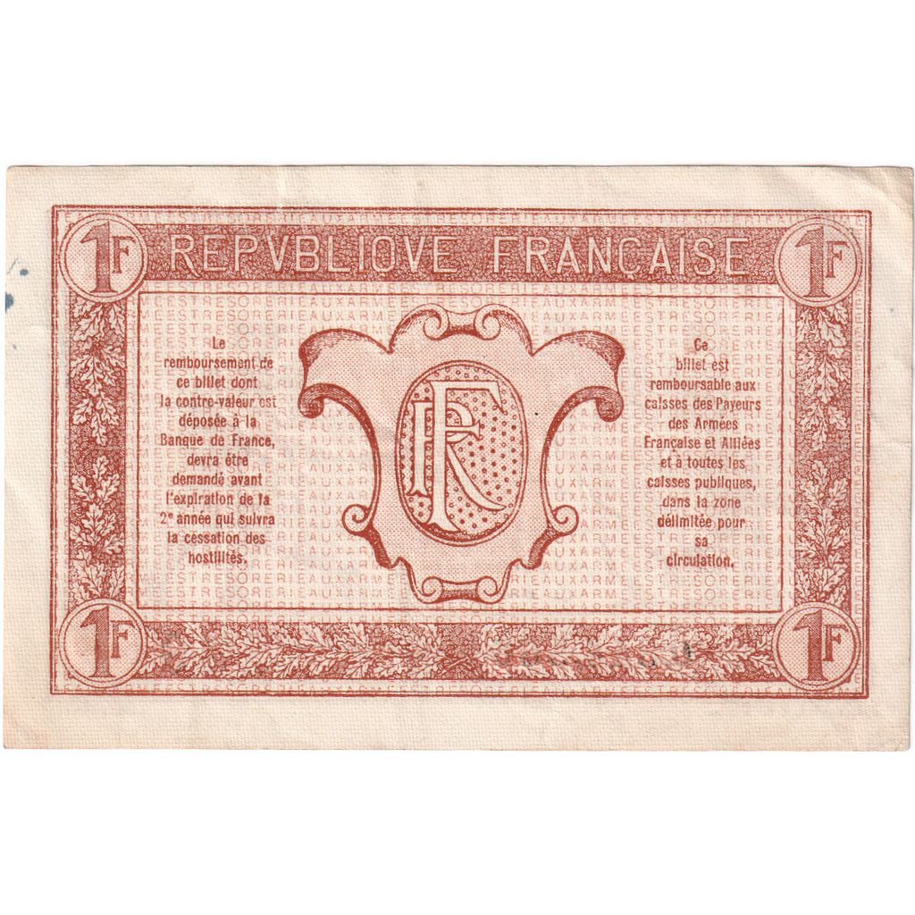 Francja, 1 Franc, 1917-1919 Army Treasury, SERIE G, EF(40-45)