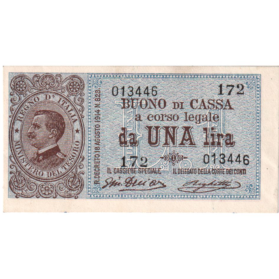 Italien Staaten, 1 Lire, 1917-12-28, VZ