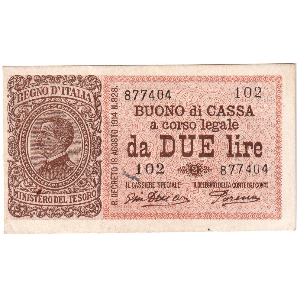 Italië, 2 Lire, 1920-03-14, TTB