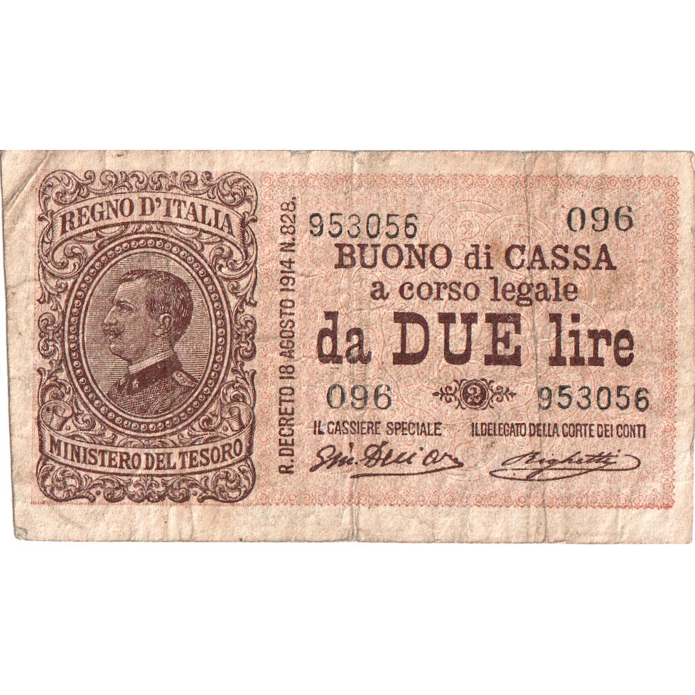 Włochy, 2 Lire, 1920-03-14, VF(20-25)