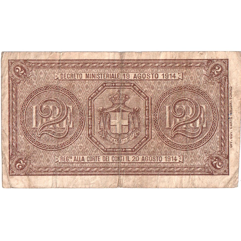 Włochy, 2 Lire, 1920-03-14, VF(20-25)