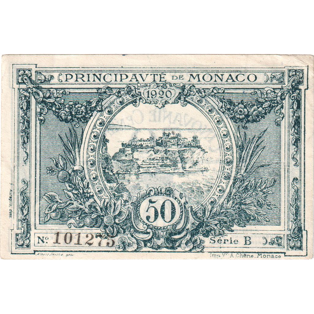 Monaco, 50 Centimes, 1920-03-20, SUP+