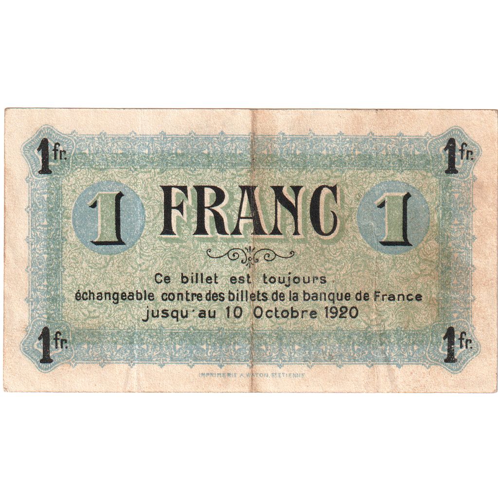 Francja, 1 Franc, 1920-10-10, SERIE C, EF(40-45)