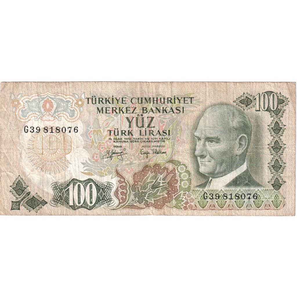 Turcja, 100 Lira, VF(20-25)