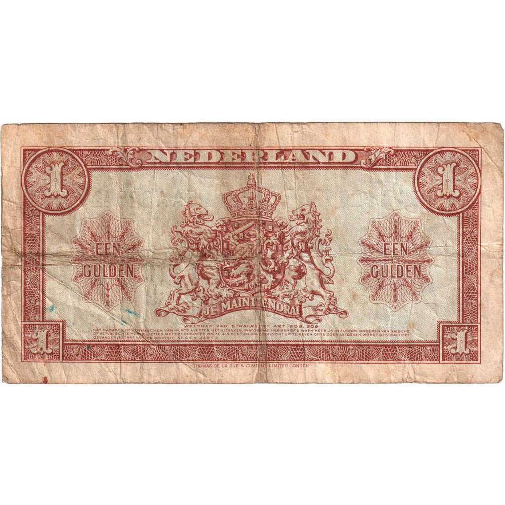 Países Bajos, 1 Gulden, 1945-05-18, BC+