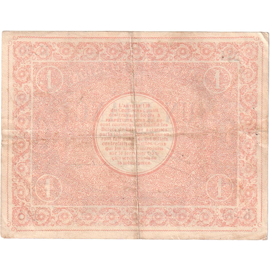 Francia, Lille, 1 Franc, 1914-08-17, Banque D'émission, MBC, Pirot:59-1589
