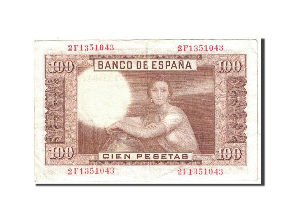 Biljet, Spanje, 100 Pesetas, 1955, 1953-04-07, KM:145a, TTB