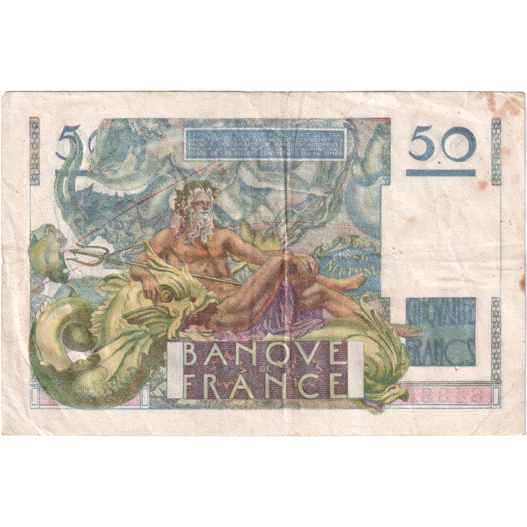 Francia, 50 Francs, Le Verrier, 1947-10-02, C.89, BC