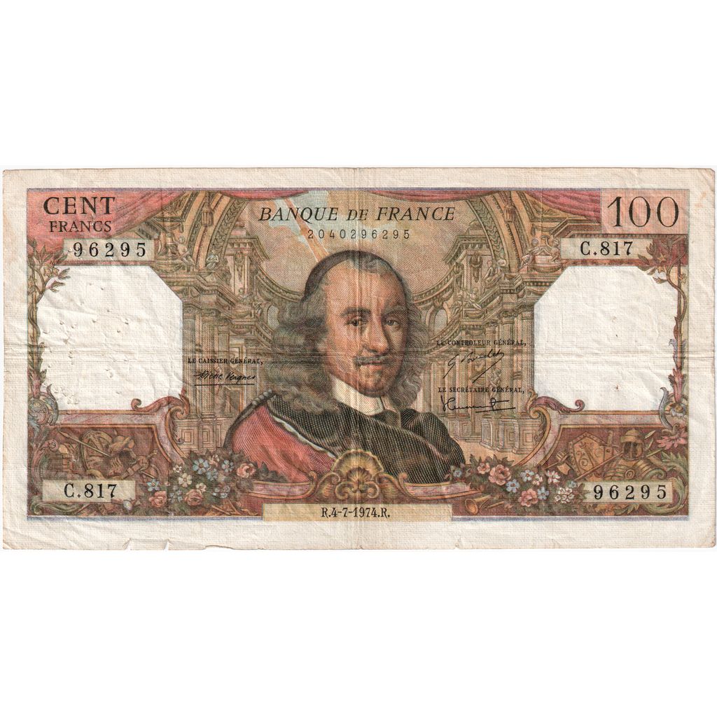 Francia, 100 Francs, Corneille, 1974-07-04, C.817, RC+