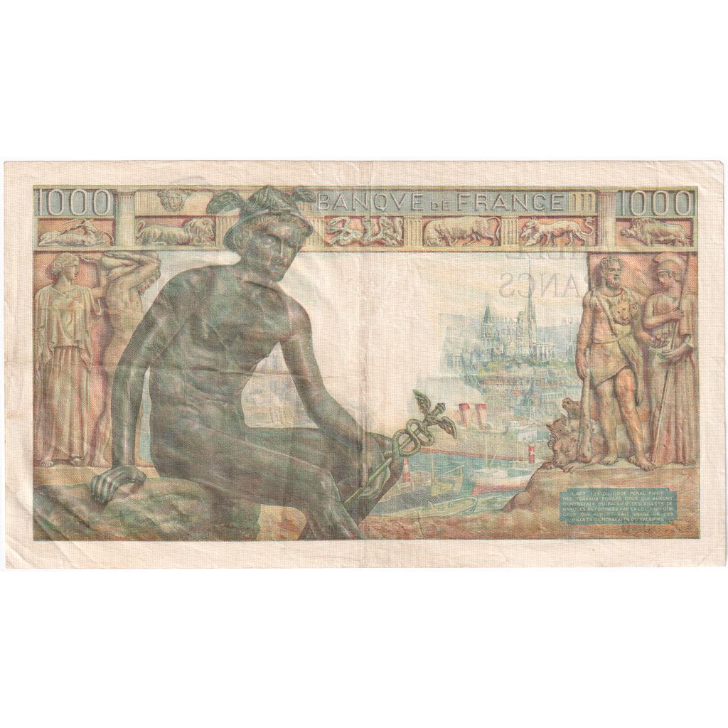 Frankreich, 1000 Francs, Déesse Déméter, 1943-05-27, N.5966, SS