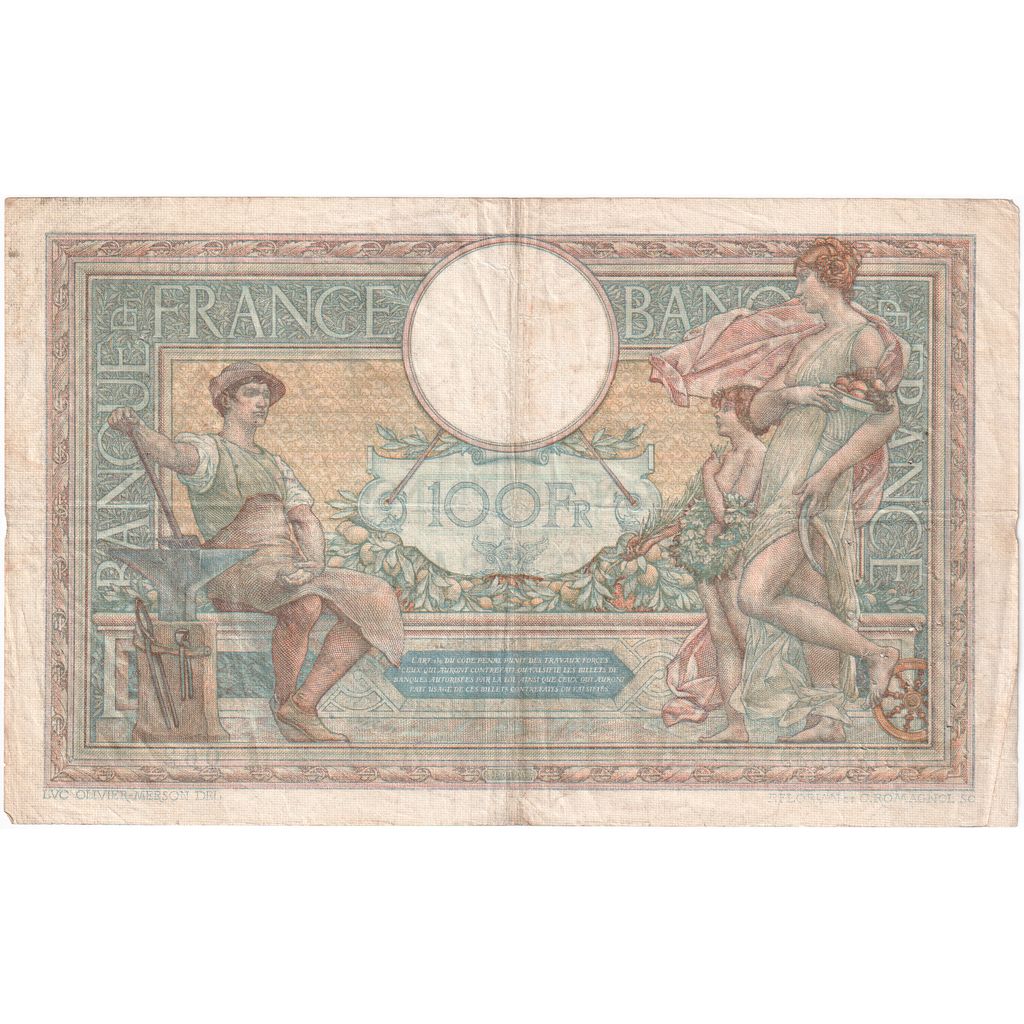 Francia, 100 Francs, Luc Olivier Merson, 1926-10-25, B.15839, MB+