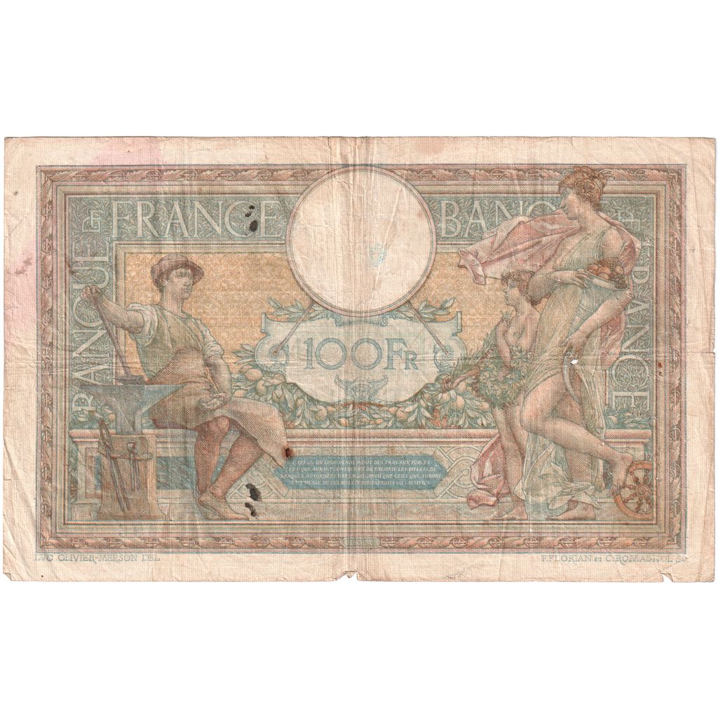 Francia, 100 Francs, Luc Olivier Merson, 1926-08-14, U.15115, B
