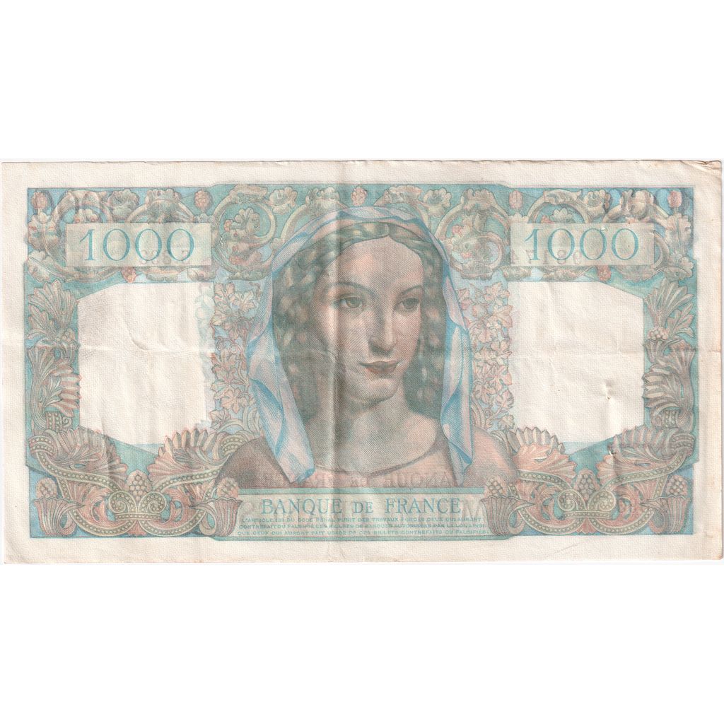 França, 1000 Francs, Minerve et Hercule, 1948-03-11, S.393, EF(40-45)