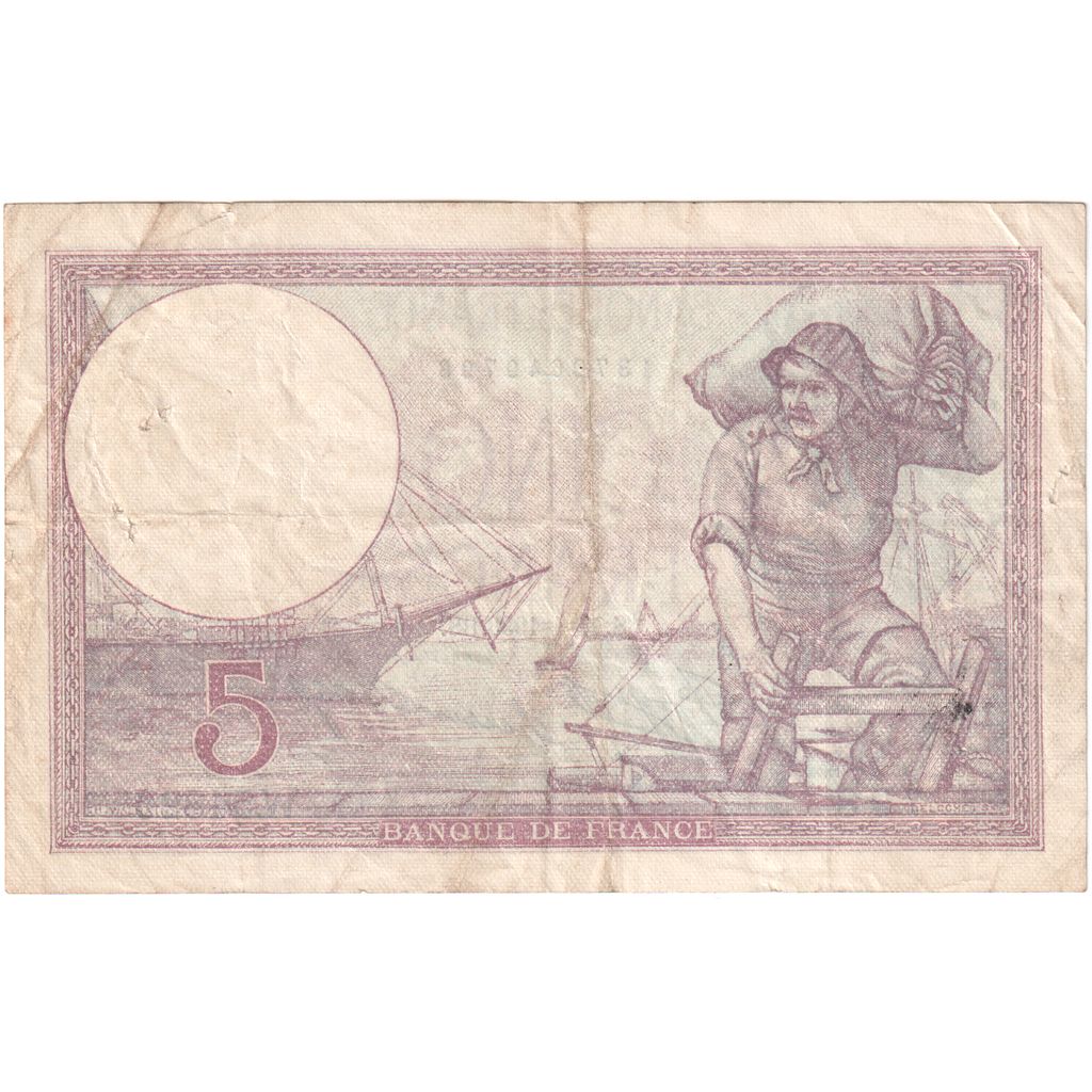 Frankreich, 5 Francs, Violet, 1933-04-27, W.54826, S+