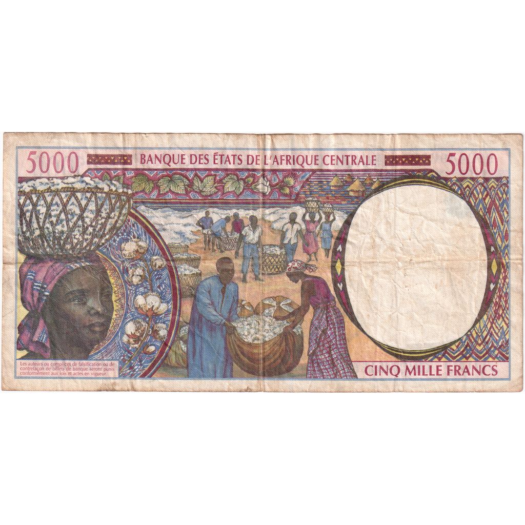 Estados del África central, 5000 Francs, BC