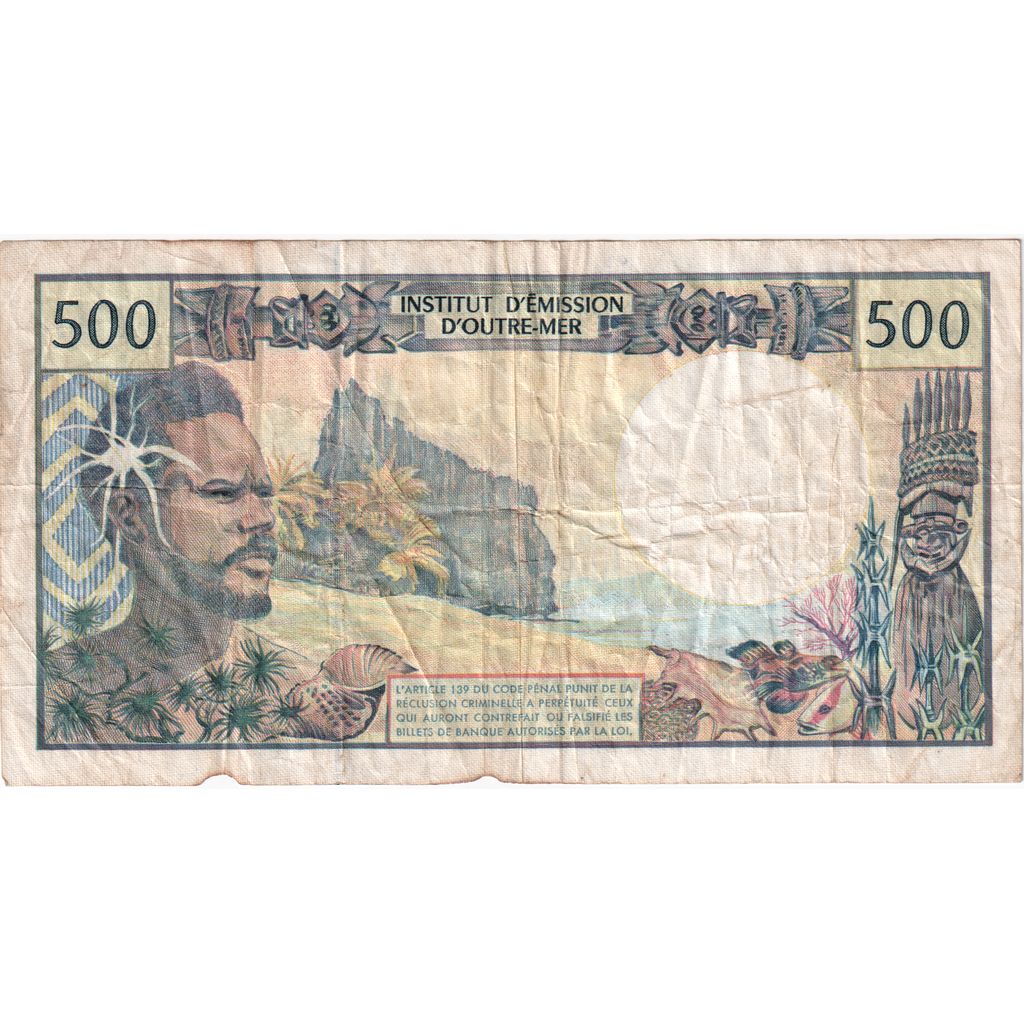 Franse Gebieden in de Stille Oceaan, 500 Francs, TB