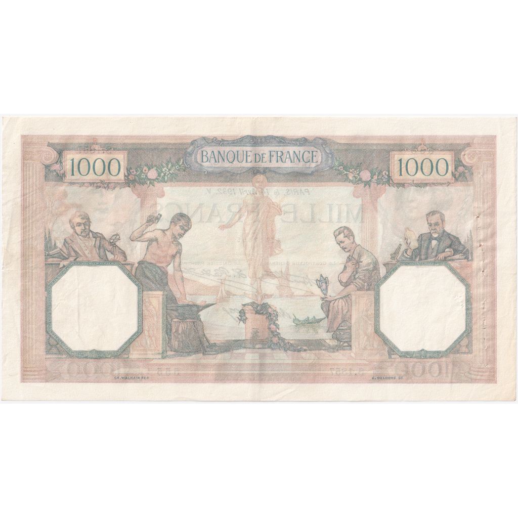 Frankrijk, 1000 Francs, Cérès et Mercure, 1932-04-14, S.1857, TTB