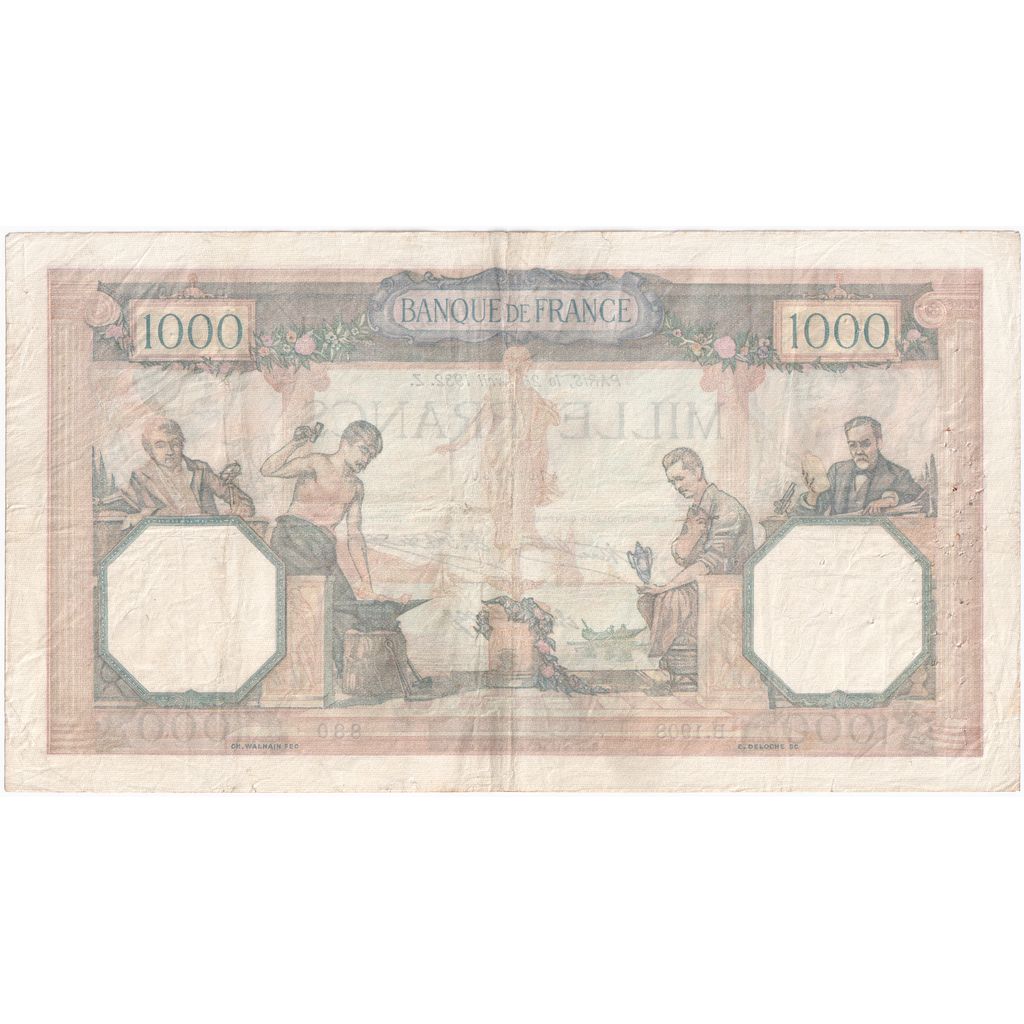 Frankrijk, 1000 Francs, Cérès et Mercure, 1932-04-28, B.1908, TB