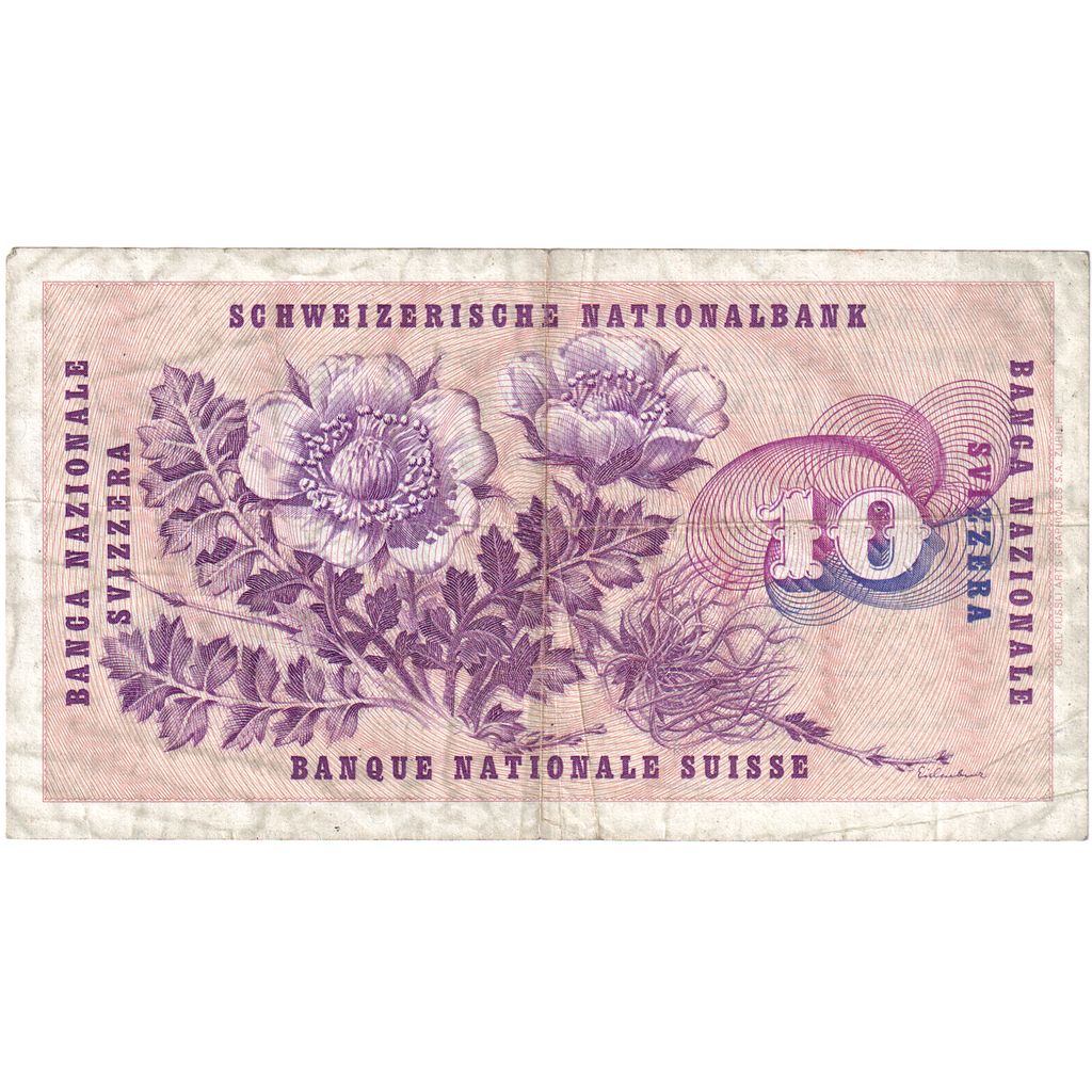 Suisse, 10 Franken, 1970-01-05, TB