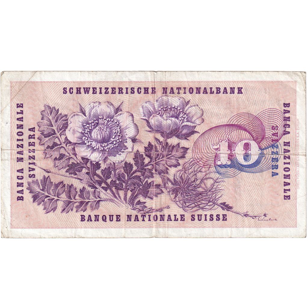 Suisse, 10 Franken, 1974-02-07, TB