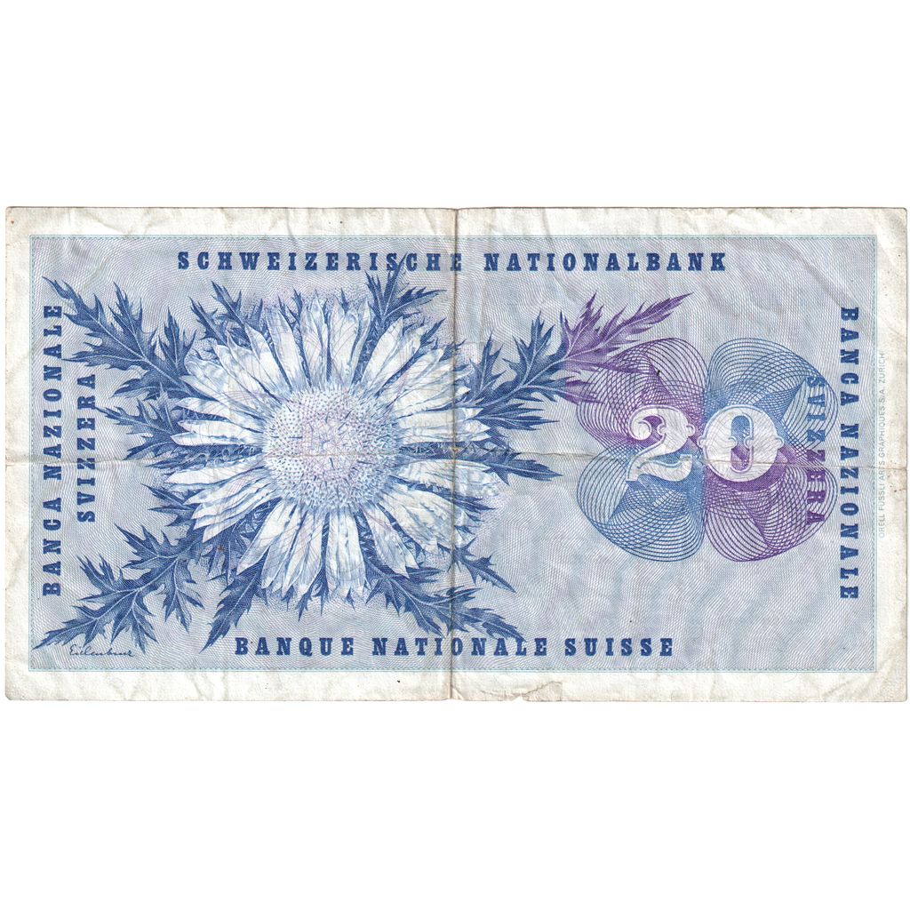 Suisse, 20 Franken, 1976-04-09, TB