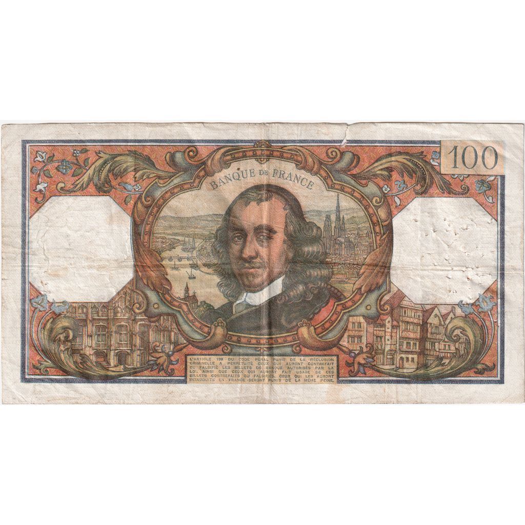 Francia, 100 Francs, Corneille, 1969-06-05, Q.415, RC+