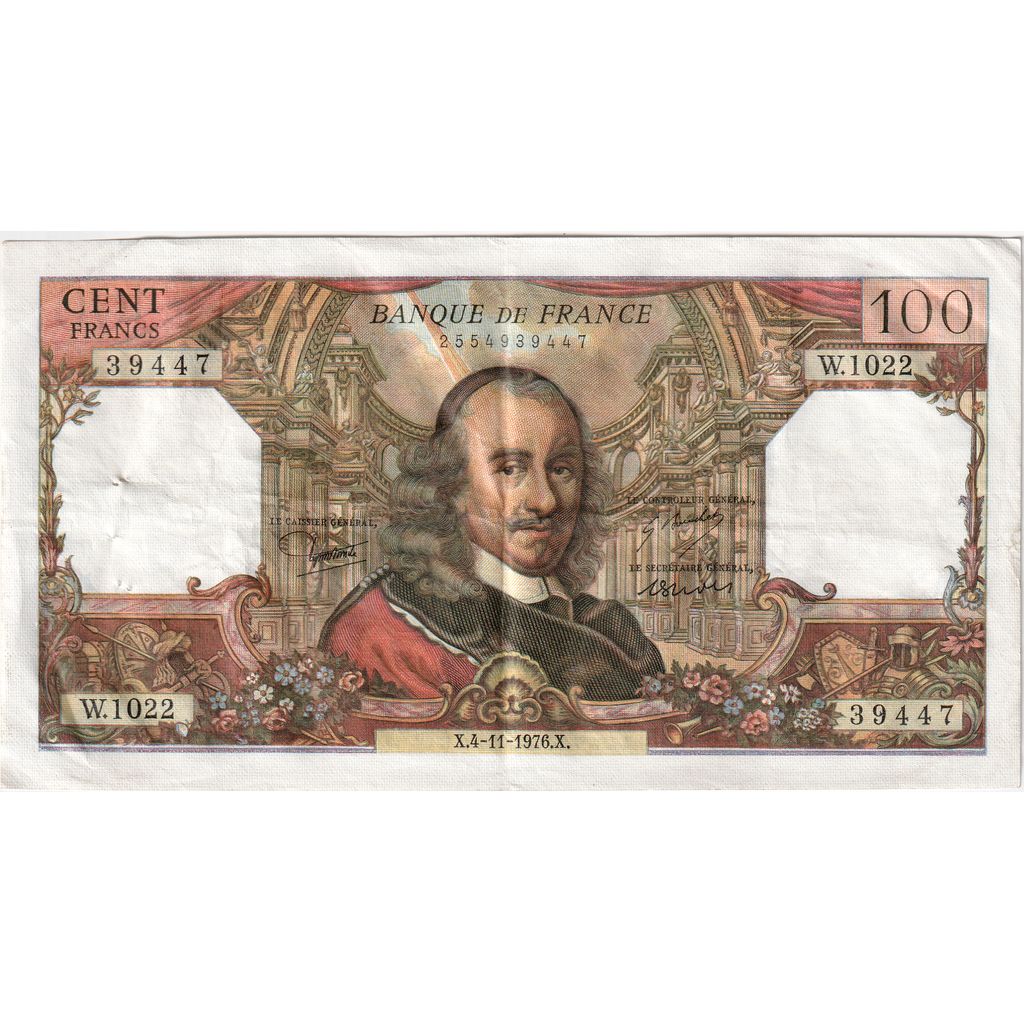 Frankreich, 100 Francs, Corneille, 1976-11-04, W.1022, S+