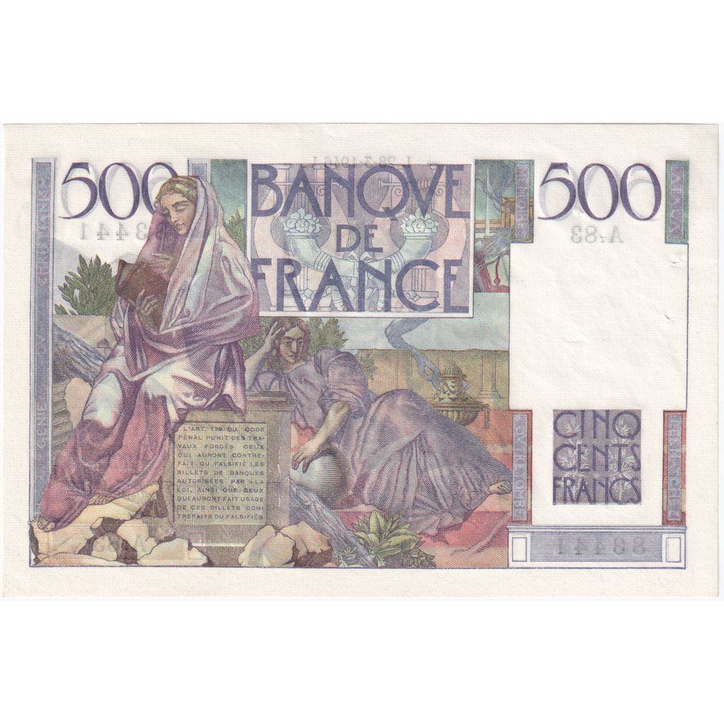 Frankreich, 500 Francs, Chateaubriand, 1946-03-28, A.83, VZ