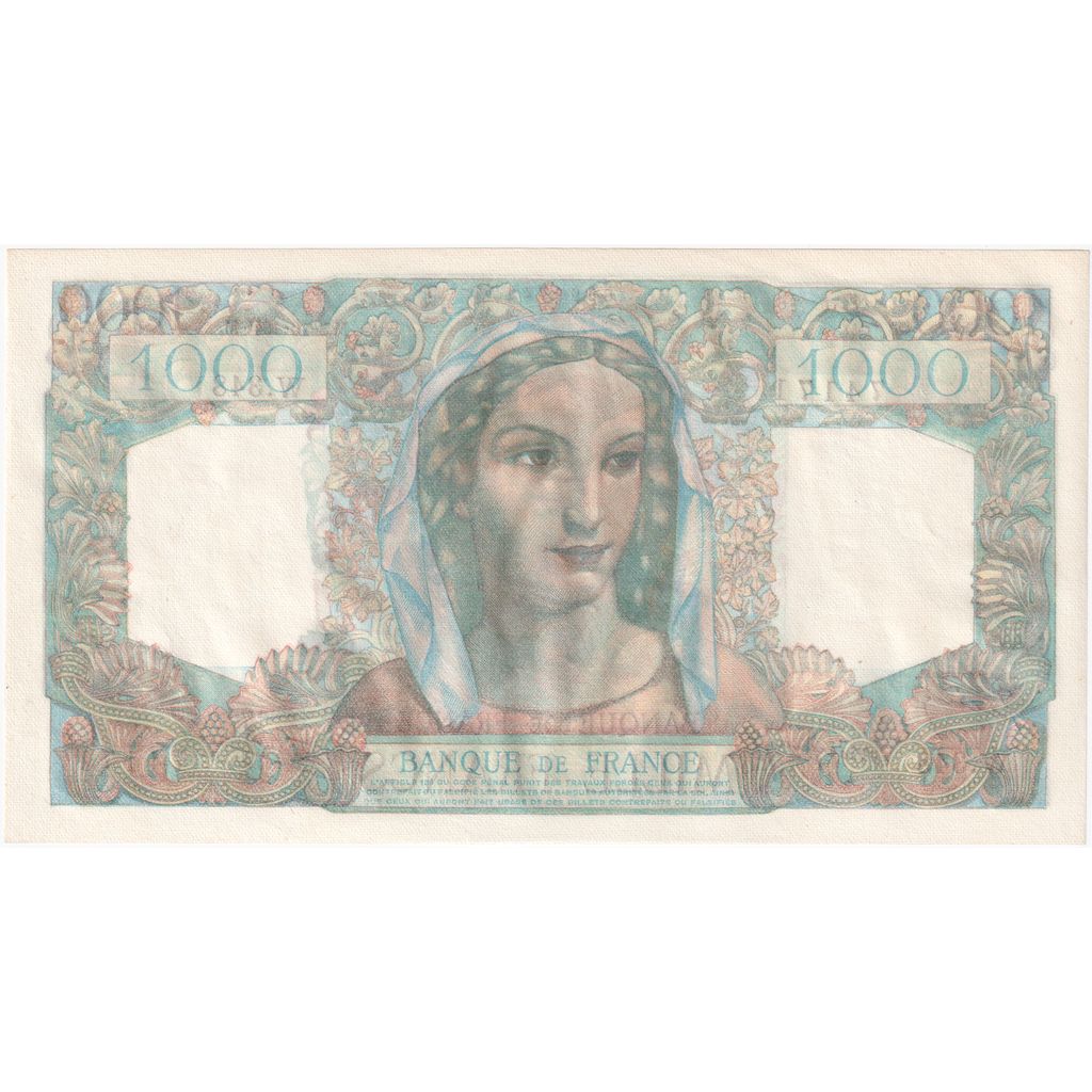 Francia, 1000 Francs, Minerve et Hercule, 1946-10-03, W.348, SPL