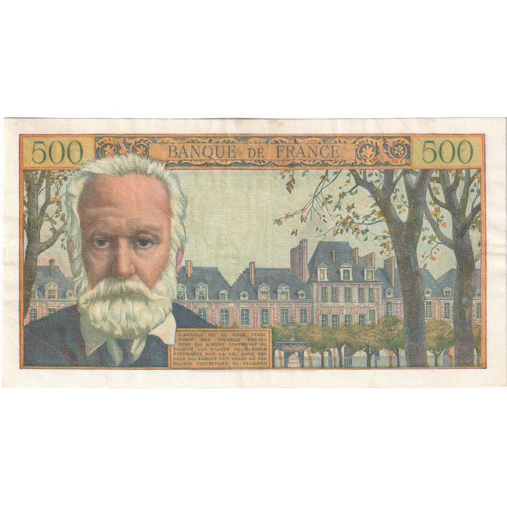 Frankreich, 500 Francs, Victor Hugo, 1958-02-06, F.92, VZ