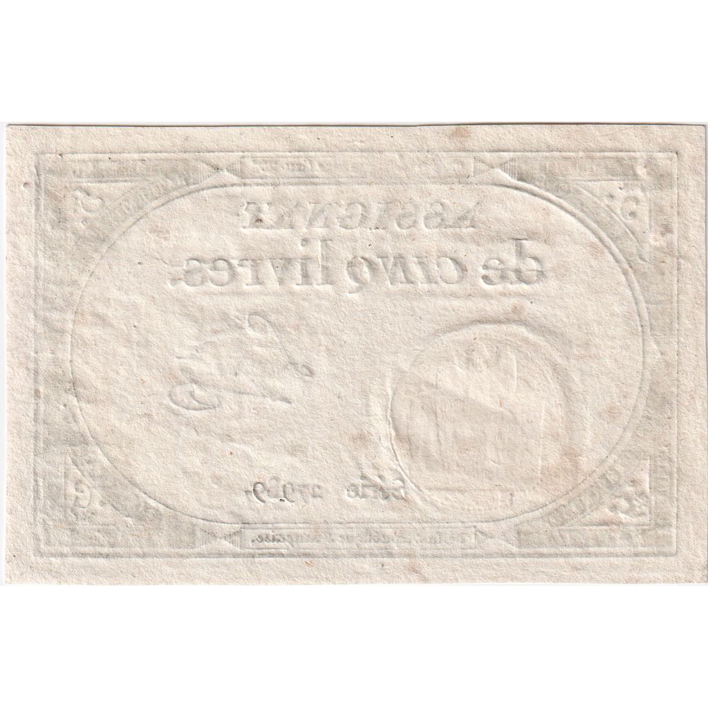 France, 5 Livres, 10 brumaire de l'an 2 - (31 octobre 1793), 27989, SUP