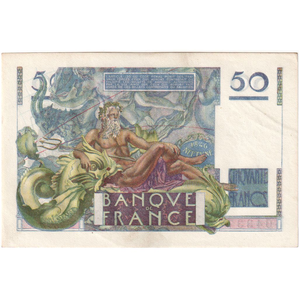 França, 50 Francs, Le Verrier, 1947-03-20, S.59, UNC(60-62)