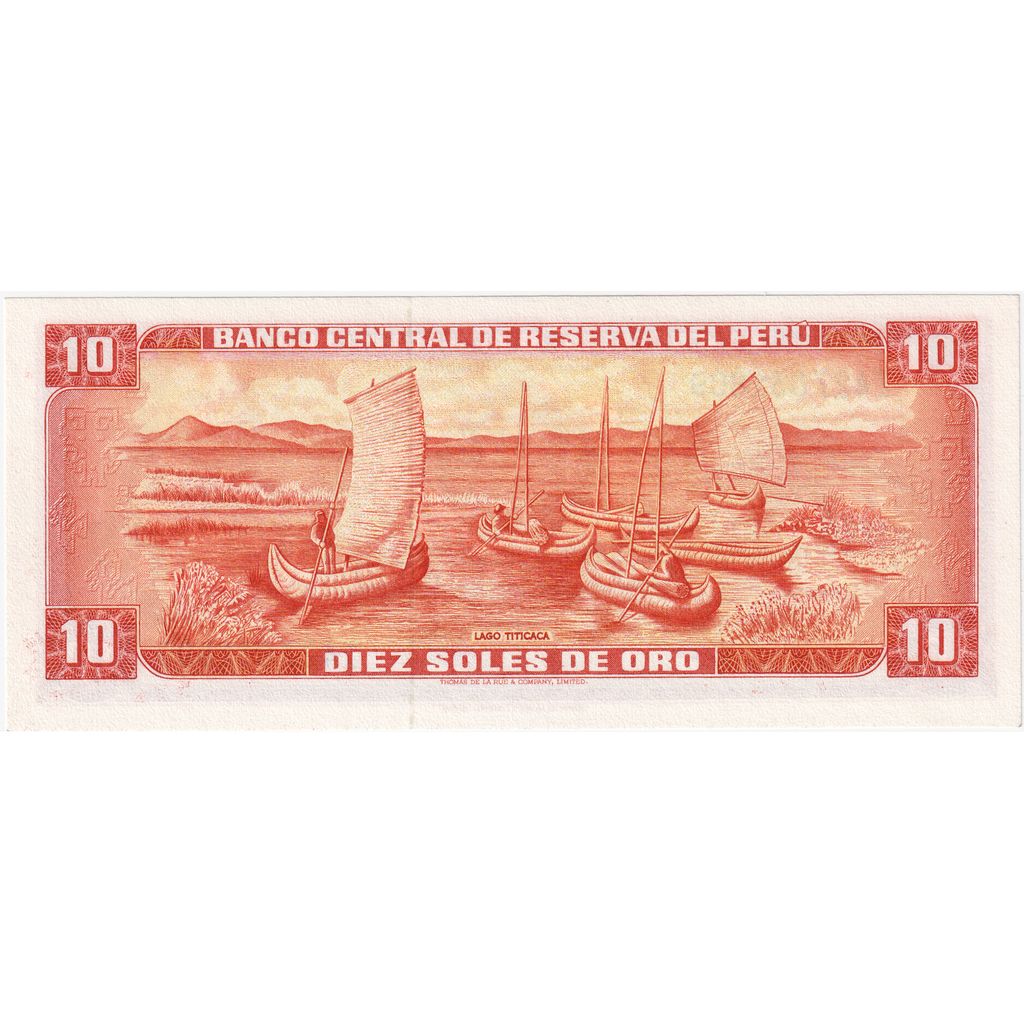 Peru, 10 Soles De Oro, 1975-10-02, UNZ