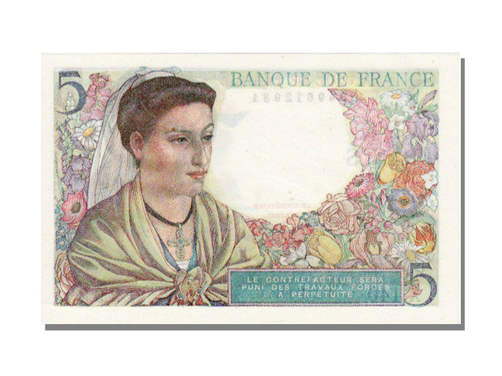 Banknot, Francja, 5 Francs, Berger, 1945, 1945-04-05, UNC(65-70), Fayette:5.6