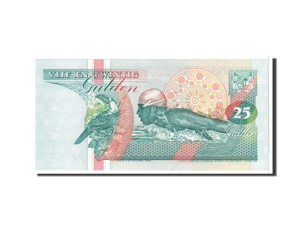 Banknote, Surinam, 25 Gulden, 1996, 1996-12-01, KM:138c, UNC(65-70)