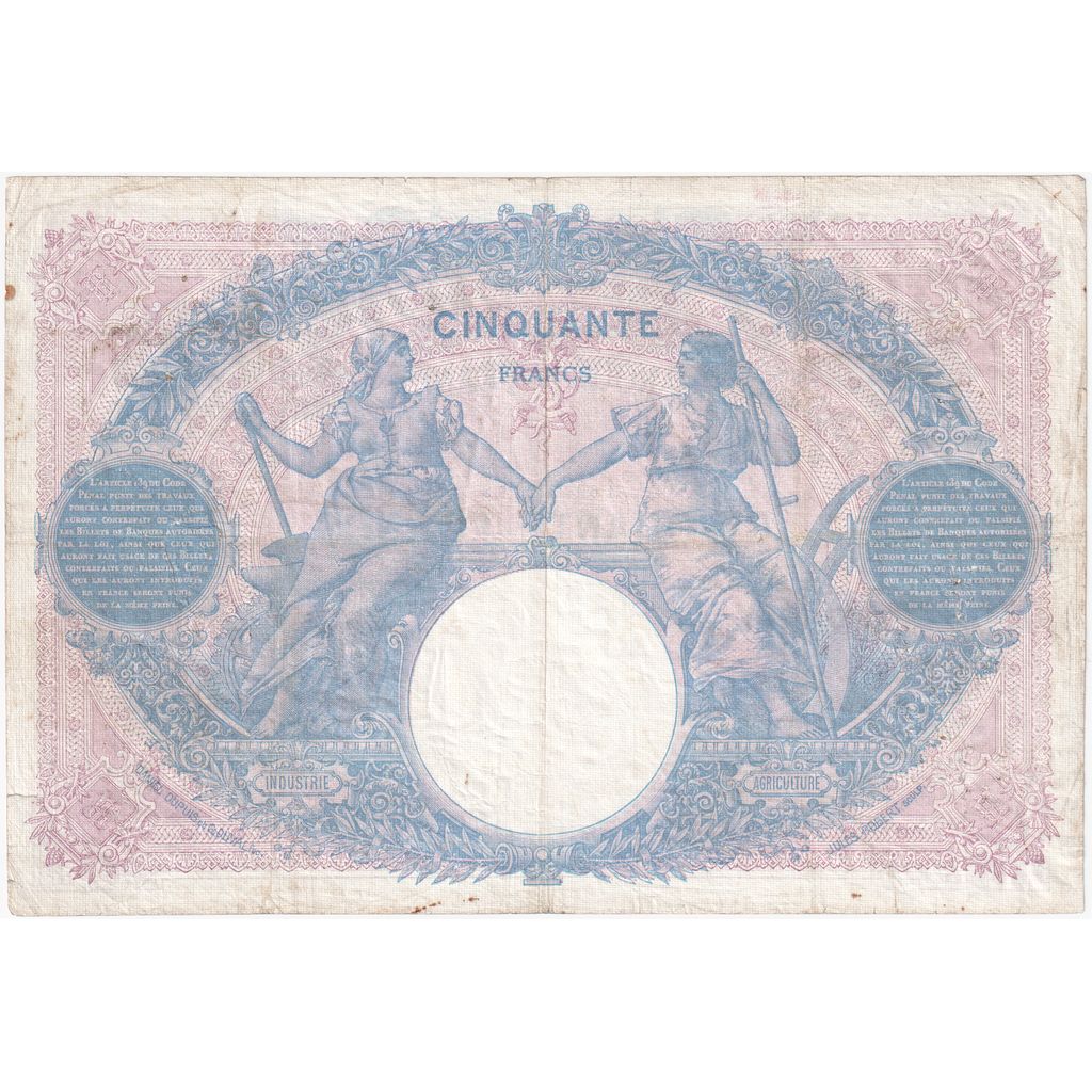 Frankreich, 50 Francs, Bleu et Rose, 1915-10-13, R.6476, S