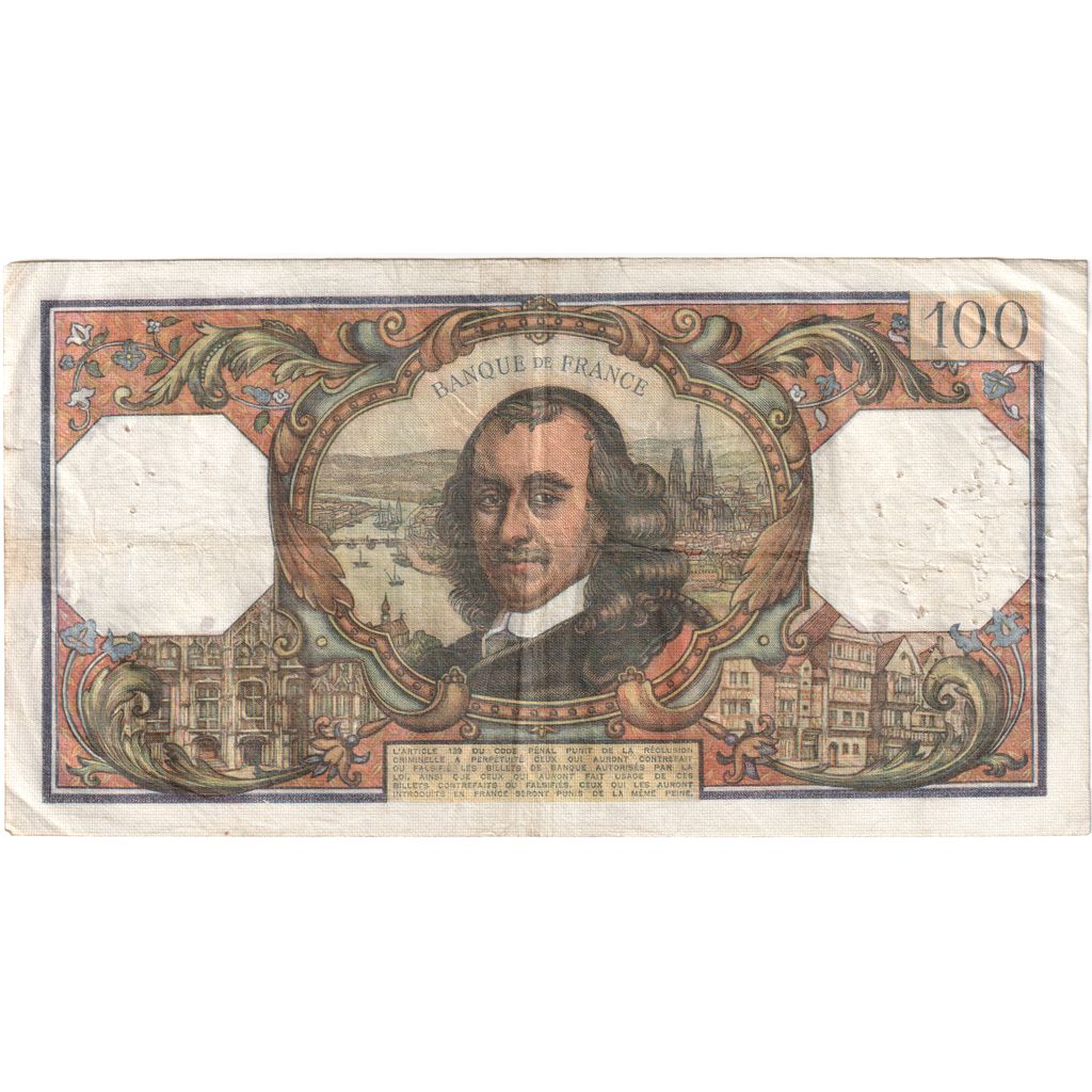 França, 100 Francs, Corneille, 1973-11-08, B.769, VF(20-25)