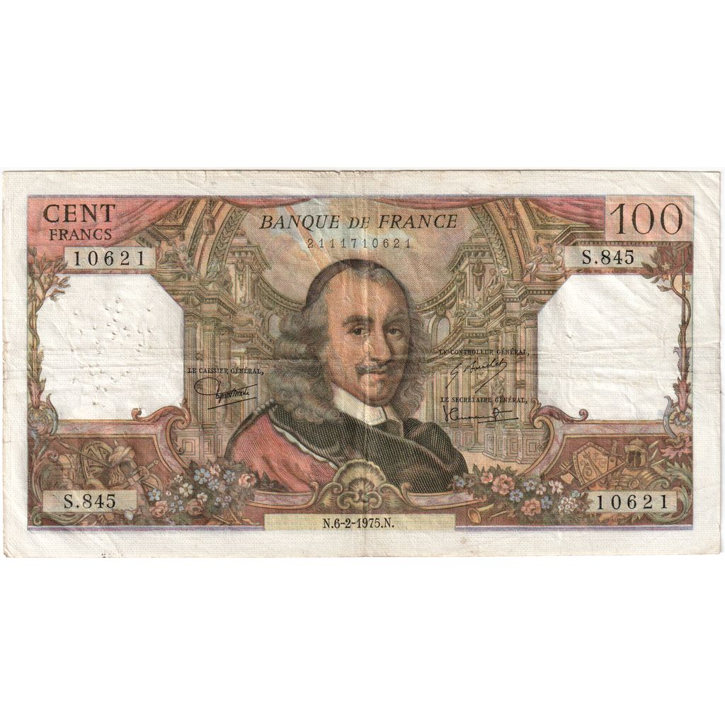 Frankreich, 100 Francs, Corneille, 1975-02-06, S.845, S