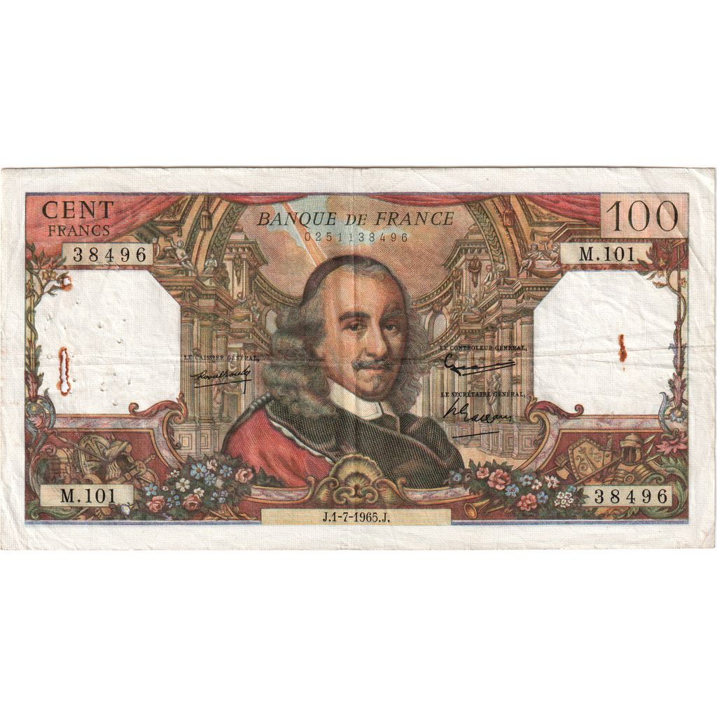 France, 100 Francs, Corneille, 1965-07-01, M.101, B+