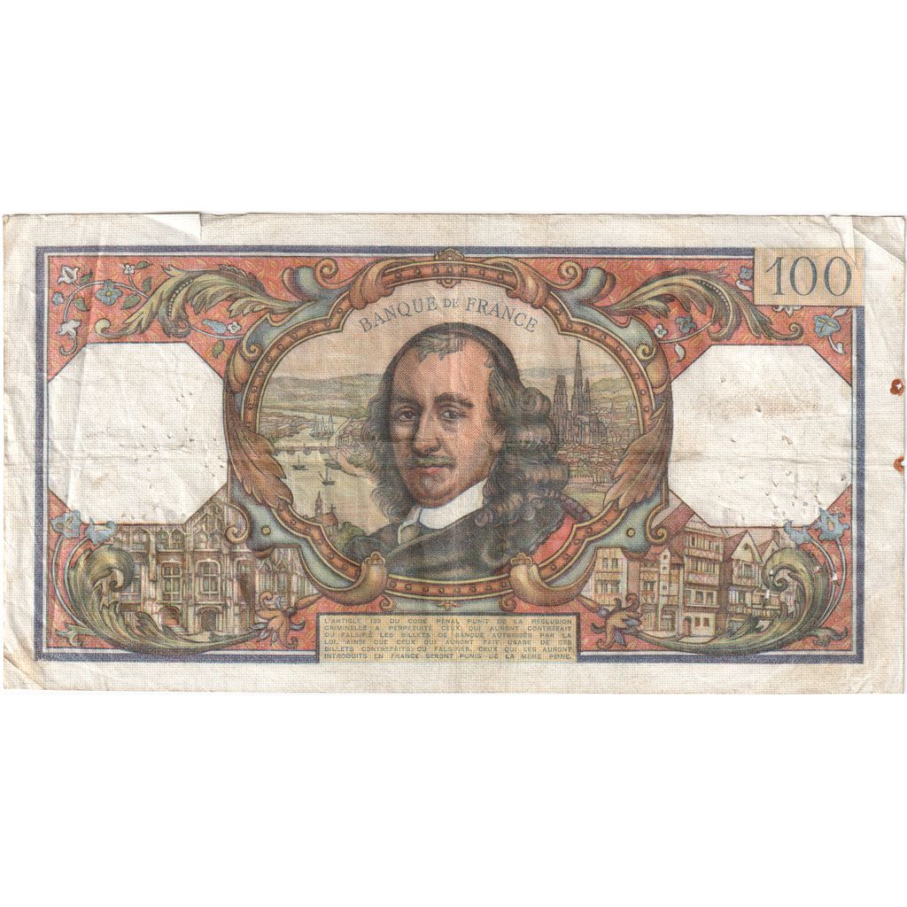 França, 100 Francs, Corneille, 1965-12-02, Q.123, F(12-15)