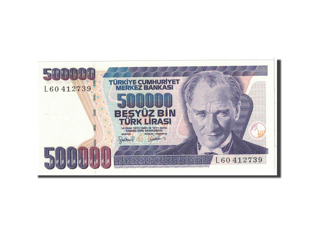 Banknote, Turkey, 500,000 Lira, 1998, Undated, KM:212, UNC(65-70)