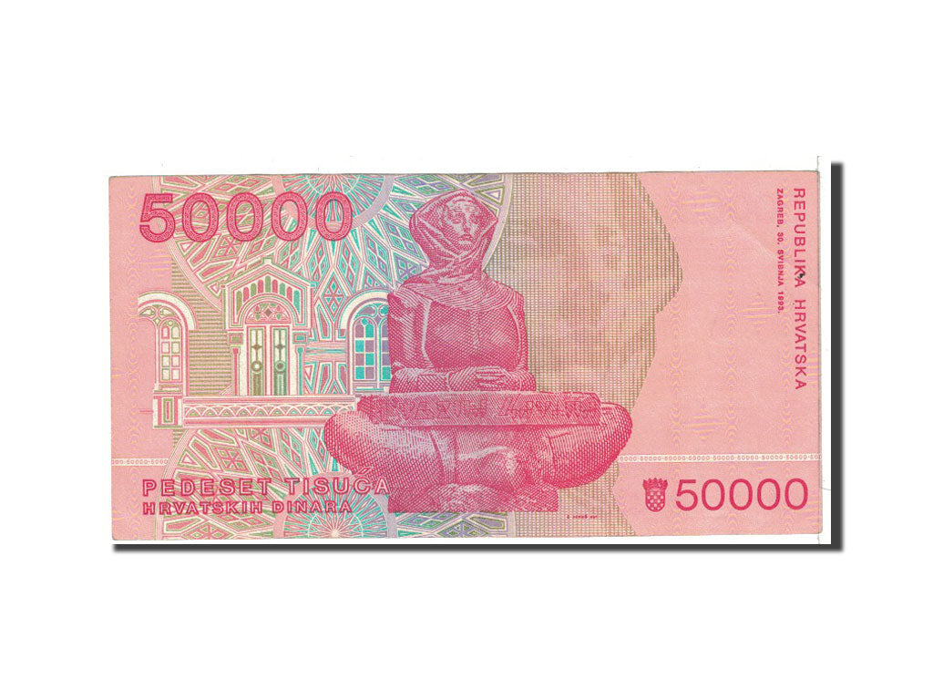 Banknote, Croatia, 50,000 Dinara, 1993, 1993-05-30, KM:26a, EF(40-45)