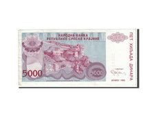 Banknote, Croatia, 5000 Dinara, 1993, Undated, KM:R20a, AU(50-53)