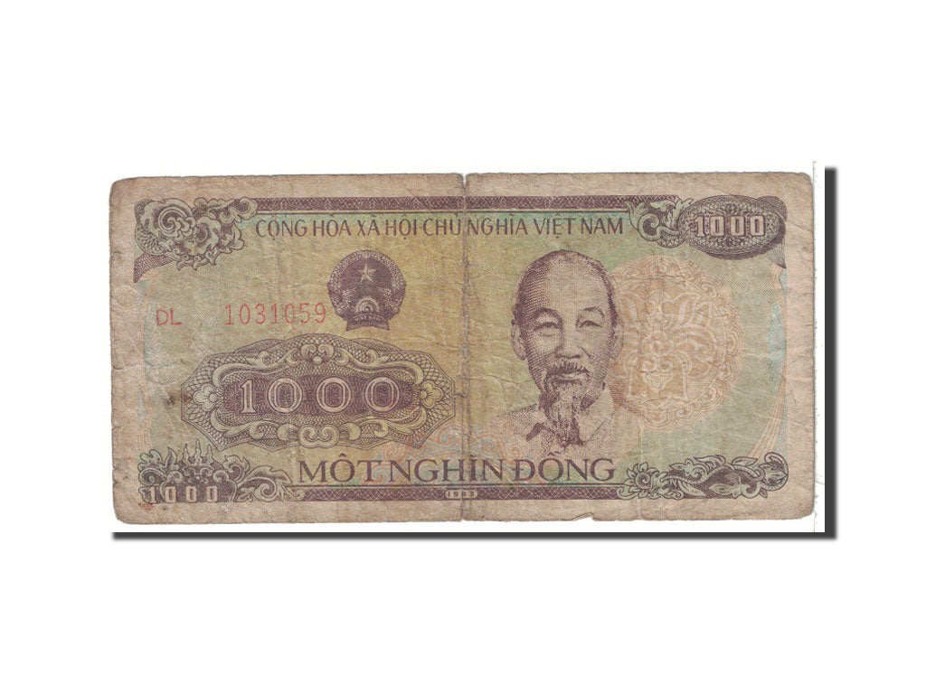 Geldschein, Vietnam, 1000 D<ox>ng, 1988, Undated, KM:106a, SGE