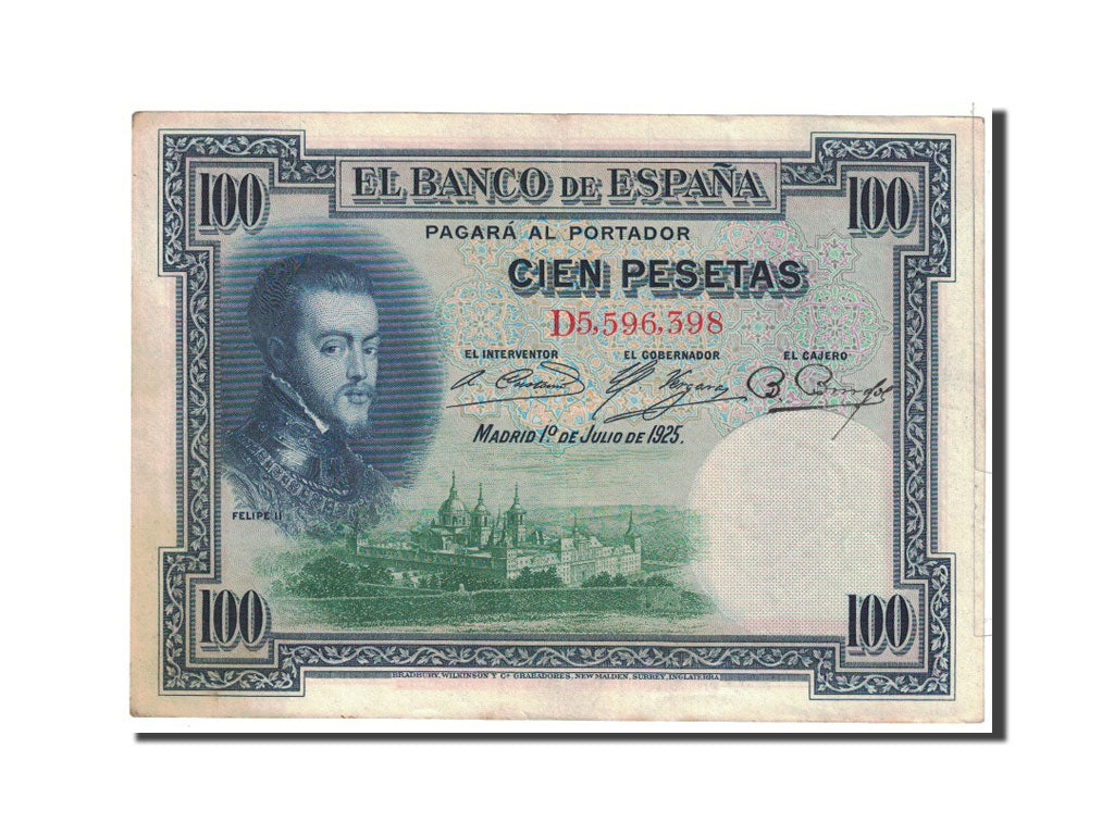 Banconote, Spagna, 100 Pesetas, 1925, KM:69c, 1925-07-01, SPL-